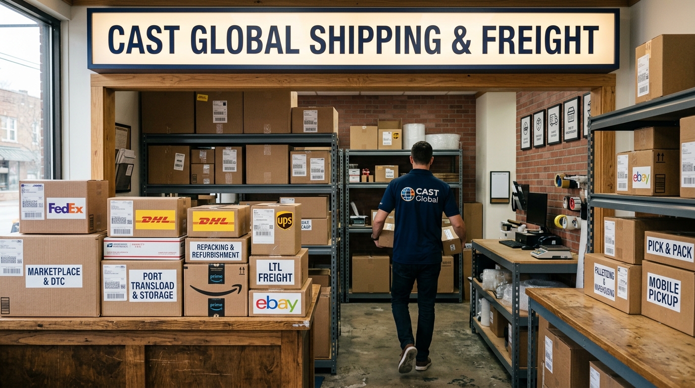 CAST Global Shipping & Freight Storefront & Logistics Counter
