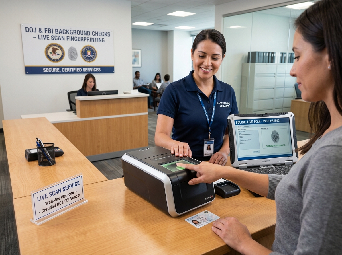Live Scan fingerprinting